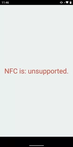 mensaje de nfc enabled